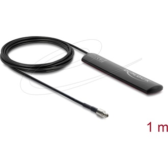 Delock LTE antenna TS9-dugó 1,5 dBi mindenirányú RG-174-es csatlakozó kábellel biztosított, 1 m öntapadós csatlakozás kü