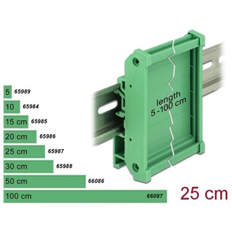 Delock Laprögzítő 25 cm hosszú DIN Rail-ekhez