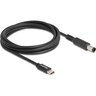 Delock USB-C -> DC 7,4 x 5,0mm M/M töltőkábel 1.5m fekete Dell