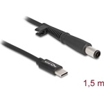 Delock USB-C -> DC 7,4 x 5,0mm M/M töltőkábel 1.5m fekete HP