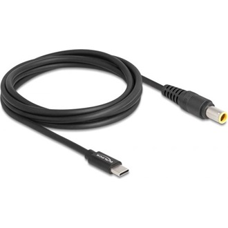 Delock USB-C -> DC 7,9 x 5,5mm M/M töltőkábel 1.5m fekete IBM
