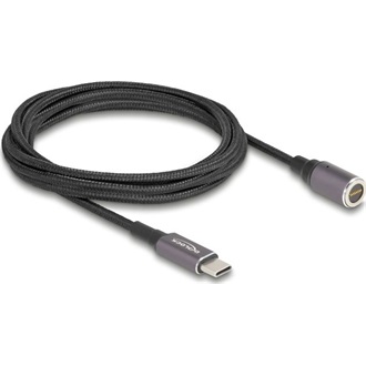 Delock magnetic 8pin -> USB-C M/M töltőkábel 1.8m fekete-szürke