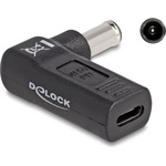 Delock USB-C -> DC 6.0 x 4.3mm F/M töltő adapter fekete Sony, 90°
