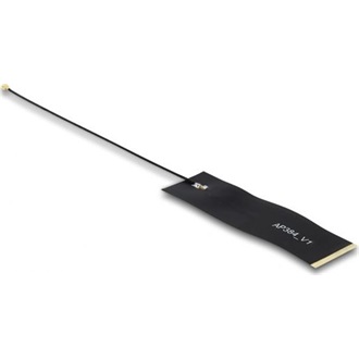 Delock LoRa Antenna 863 - 928 MHz, MHF  4 csatlakozódugó, 1,68 dBi, 15 cm-es 1.13 FPC NYÁK-lap, fekete, öntapadós