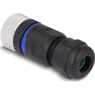 Delock M12 Csatlakozó A-kódolású, 5 tűs anya csavarozható kapcsolat