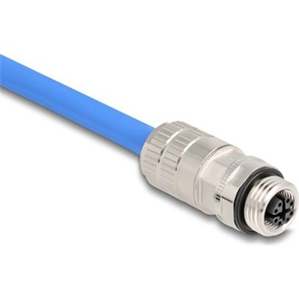 Delock M12 hüvely szerelvény 8 tűs X kódolt Cat.6A