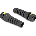 Delock M12 kábel tömlőszelence IP68 ventillációval és feszültségmentesítéssel, valamint IP68 por és vízhatlan fekete 2 d