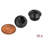 Delock M12 x 1,5 csavarmenetes záródugó, 10 db. fekete