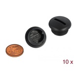 Delock M16 x 1,5 csavarmenetes záródugó, 10 db. fekete