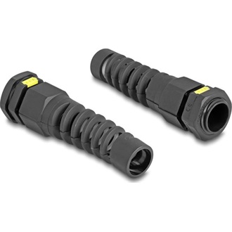 Delock M20 kábel tömlőszelence IP68 ventillációval és feszültségmentesítéssel, valamint IP68 por és vízhatlan fekete 2 d