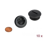 Delock M25 x 1,5 csavarmenetes záródugó, 10 db. fekete