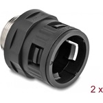 Delock M32 tömlőszelence réz külső csavarmenettel, fekete, 2 db.