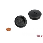 Delock M40 x 1,5 csavarmenetes záródugó, 10 db. fekete