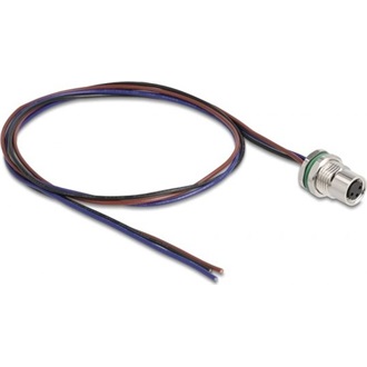 Delock M8 3pin A-code -> nyitott vezeték F/M adatkábel 0.5m