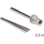 Delock M8 4pin A-code -> nyitott vezeték F/M adatkábel 0.5m