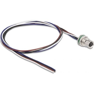 Delock M8 4pin A-code -> nyitott vezeték F/M adatkábel 0.5m
