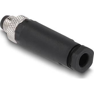 Delock M8 Csatlakozó A-kódolású, 3 tűs apa csavarozható kapcsolat