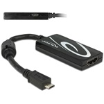 Delock MHL -> HDMI 4K M/F adapter 0.2m fekete RCP Premium