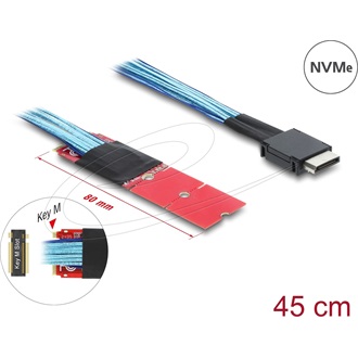 Delock M.2 M kulcs 1 x OCuLink SFF-8611 átalakítóhoz 45 cm kábellel