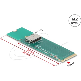 Delock M.2 M kulcs 1 x OCuLink SFF-8612 átalakítóhoz