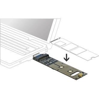 Delock USB-A 3.2 Gen2 -> M.2 NVMe M/F adapter
