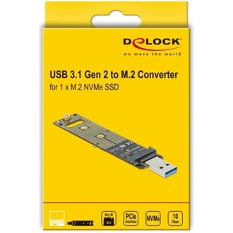 Delock USB-A 3.2 Gen2 -> M.2 NVMe M/F adapter