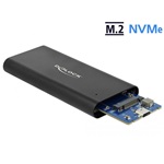 Delock M.2 NVMe PCIe SSD-hez kapcsolódó külso memória ház SuperSpeed USB 10 Gbps (USB 3.1 Gen 2) USB