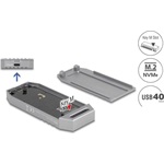 Delock M.2 NVMe SSD ház USB 40 Gbps   szerszámmentes
