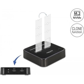 Delock M.2 dokkoló állomás 2 db. M.2 NVMe PCIe SSD-hez klón funkcióval