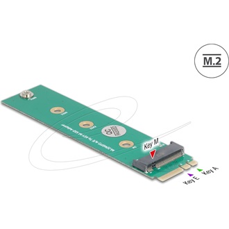 Delock M.2 kulcs A+E apa - M.2 kulcs M csatlakoztató adapter
