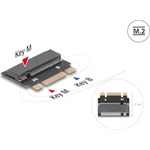 Delock M.2 kulcs B+M apa - M.2 kulcs M csatlakozó   bővítmény adapter