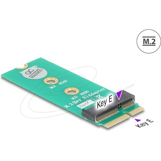 Delock M.2 kulcs E apa - M.2 kulcs E csatlakoztató   port mentesítő és kibővítő adapter
