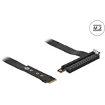 Delock M.2 M -> PCIe x16 M/F adapter 0.2m fekete