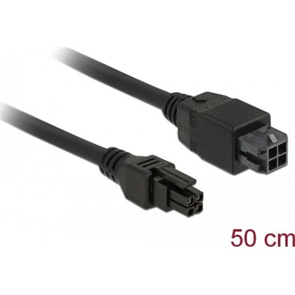 Delock Micro Fit 3.0 4 tűs bővítőkábel csatlakozódugóval > csatlakozóhüvellyel 50 cm