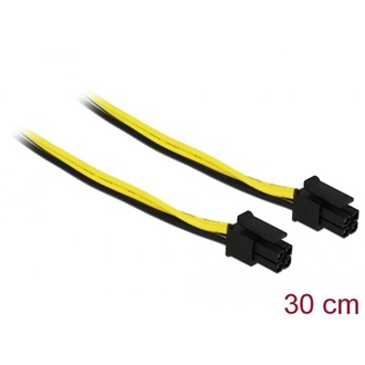 Delock Micro Fit 3.0 -> Micro Fit 3.0 F/F tápkábel 0.3m fekete-sárga