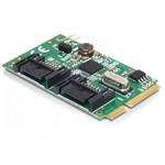 Delock mini PCI-E x1 - 2 portos SATA3 IO vezérlő