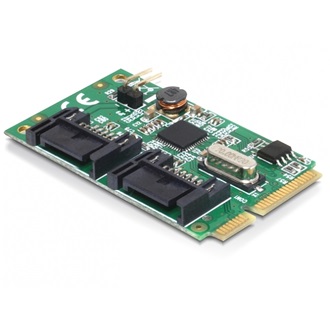 Delock mini PCI-E x1 - 2 portos SATA3 IO vezérlő
