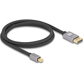 Delock Mini DisplayPort 1.4 -> DisplayPort 1.4 M/M video kábel 1m szürke