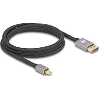 Delock Mini DisplayPort 1.4 -> DisplayPort 1.4 M/M video kábel 2m szürke