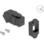 Delock Mini DisplayPort 1.4 -> DisplayPort 1.4 F/F keystone modul fekete
