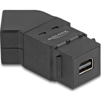 Delock Mini DisplayPort 1.4 -> DisplayPort 1.4 F/F keystone modul fekete