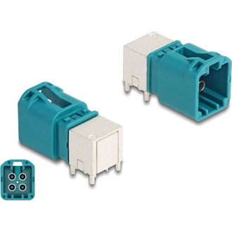 Delock Mini FAKRA Z B-típusú quad hajlított apa PCB