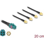 Delock Mini FAKRA Z quad kábel anya - 4 db. SMA anya 20 cm