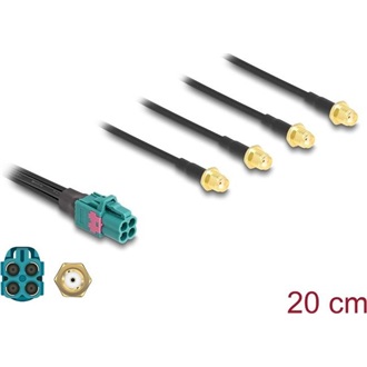Delock Mini FAKRA Z quad kábel anya - 4 db. SMA anya 20 cm