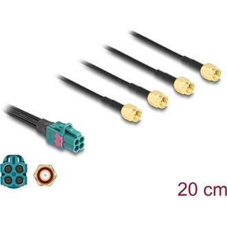 Delock Mini FAKRA Z quad kábel anya - 4 db. SMA apa 20 cm