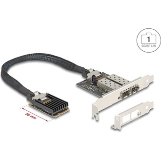 Delock Mini PCIe I/O PCIe teljes méretű 2 x SFP Gigabit LAN