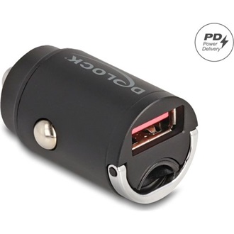 Delock Mini autós töltő A-típusú USB 18 W-tal