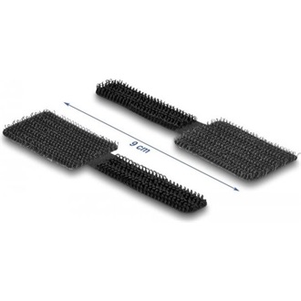 Delock Mini tépőzáras kábeltartó hossza 90 mm és szélessége 24 mm, 10 db. fekete, öntapadós