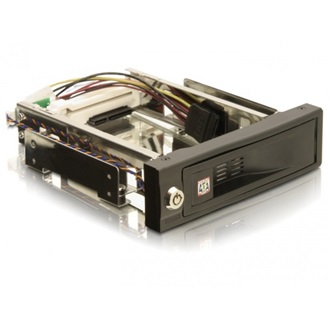 Delock 3.5" SATA3 mobil rack fekete zárható