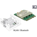 Delock Modul, M.2 aljzat A+E nyílással, csatlakozódugó > WLAN 11ac/a/b/g/n + Bluetooth 4.0